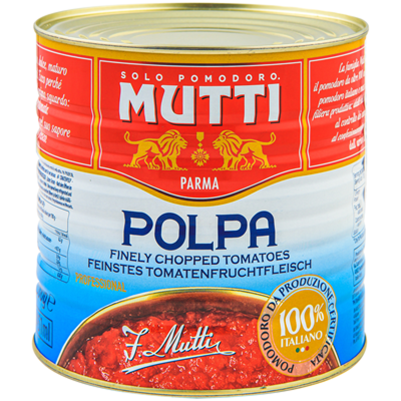 Томати Mutti Polpa тонко нарізані пастеризовані 2500г