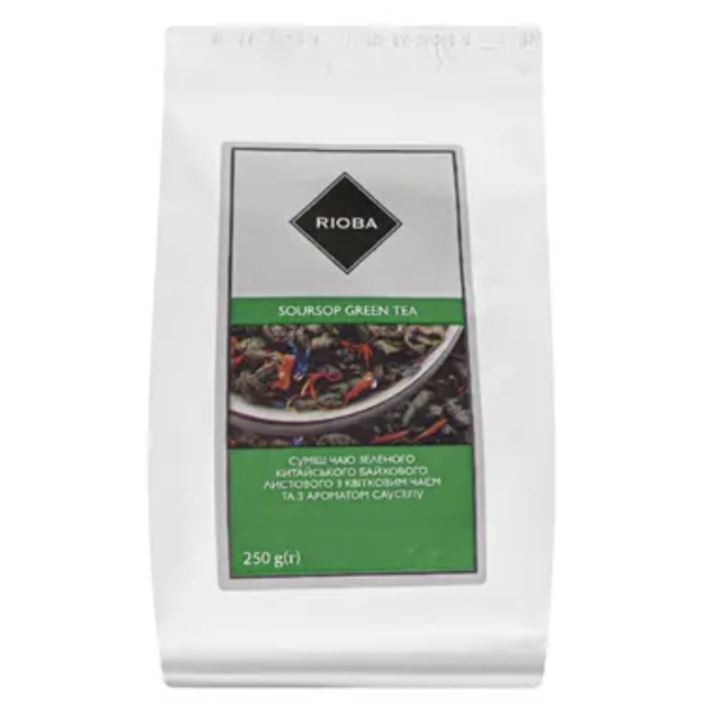 Чай Rioba Soursop суміш зеленого та квіткового чаю 250г