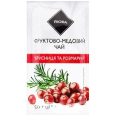 Чай фруктово-медовий Rioba концентрат Брусниця та розмарин 50г