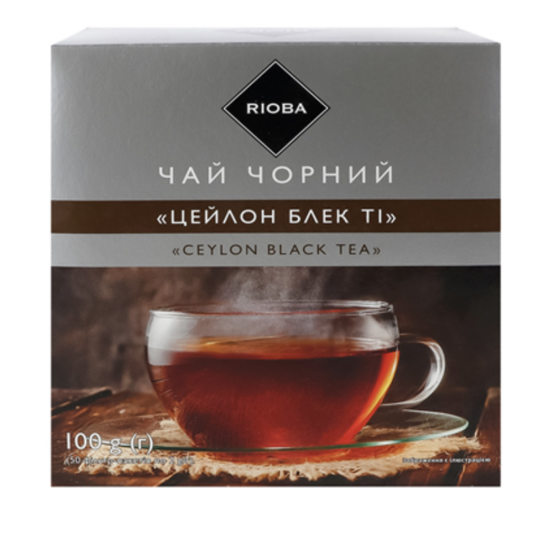 Чай Rioba Ceylon Black Tea чорний цейлонський дрібний 50*2г